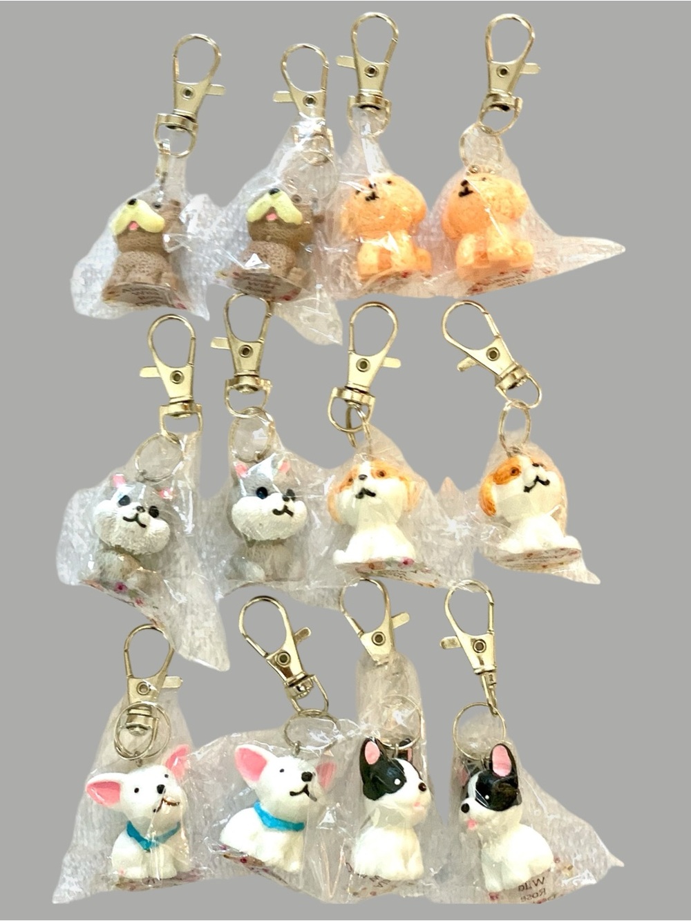 Lot of 12 Cute Assorted Soft Puppy Dog Toggle Clasps for backpacks & bags